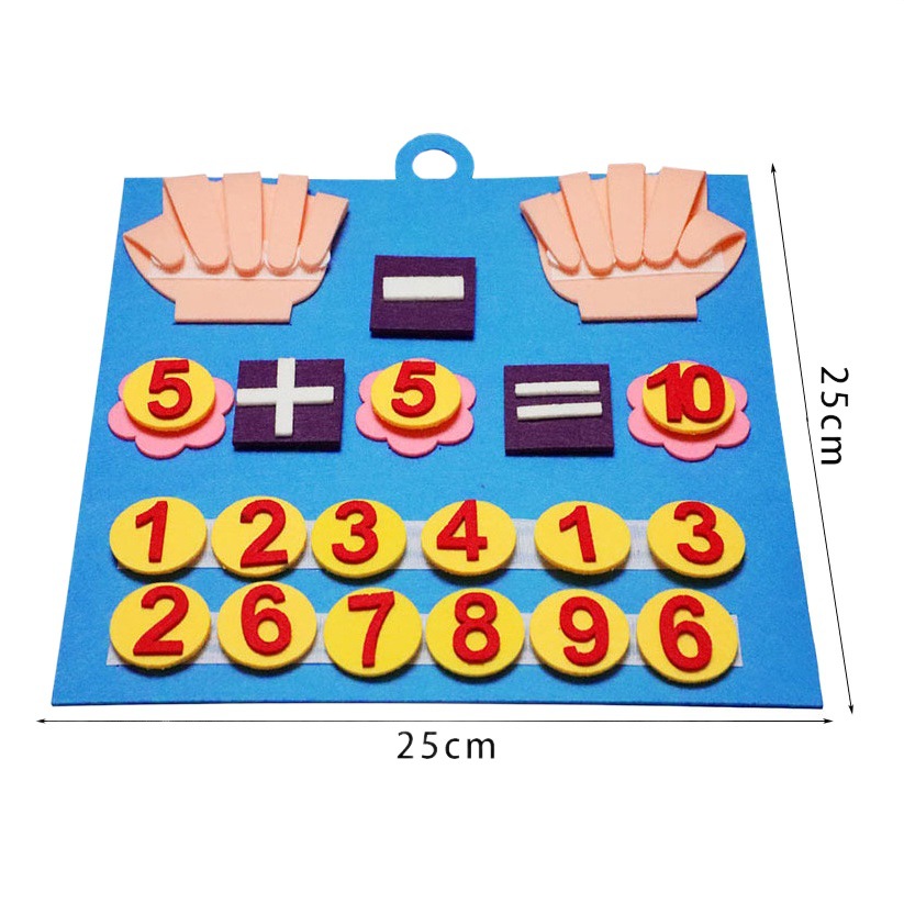 Cross-border spot felt Board early education mathematics digital DIY finger toy felt early education a generation of hair