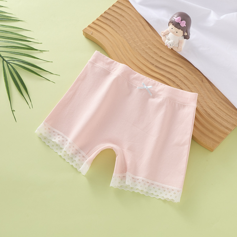 Picture of Girls' Safety Shorts and Underwear Two-In-One Anti-Exposure Children's Leggings Integrated Summer Thin Pure Cotton Crotch
