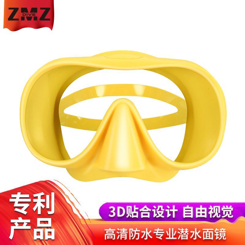 Picture of Manufacturers in stock large frame anti-fog diving mask scratch-resistant single lens liquid silicone edge diving goggles can cross border