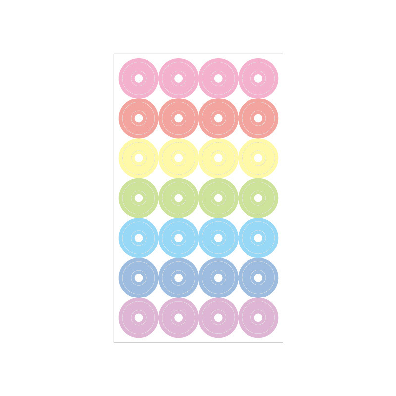 Picture of Donut Loose-leaf Paper Hole Patch Loose-leaf Repair Transparent Paste Protective Paper A5A6A7 Universal Ring Sticker