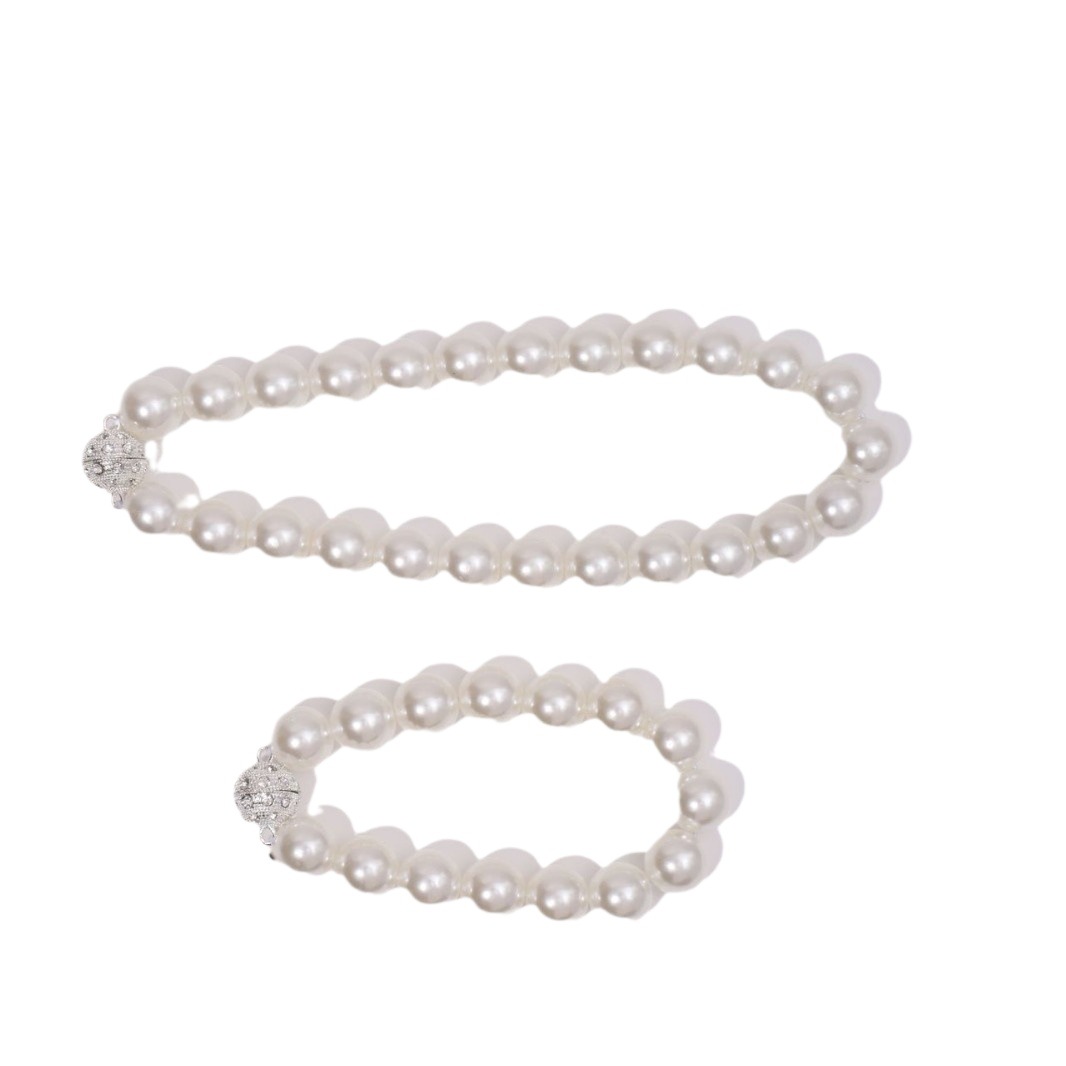New Magnetic Curtain Buckle Window Screen Exquisite Pearl Magnetic Curtain Strap Punch-free Magnet Curtain Buckle Binding Rope