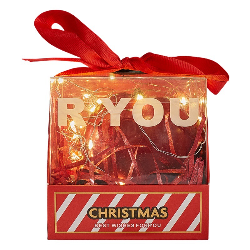 New Red Christmas Apple Gift Box Transparent Apple Packaging Box Christmas Eve Chocolate Apple Box Gift
