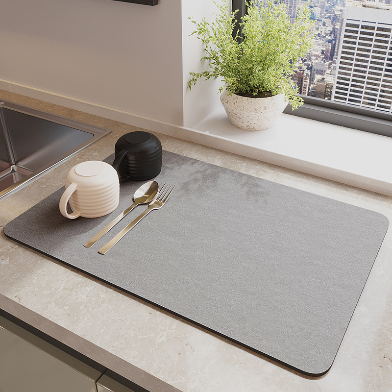 Picture of Diatomite Cushion Bathroom Mat Toilet Quick-drying Household Water-absorbing Mat Toilet Non-slip Foot Mat Carpet Door Mat