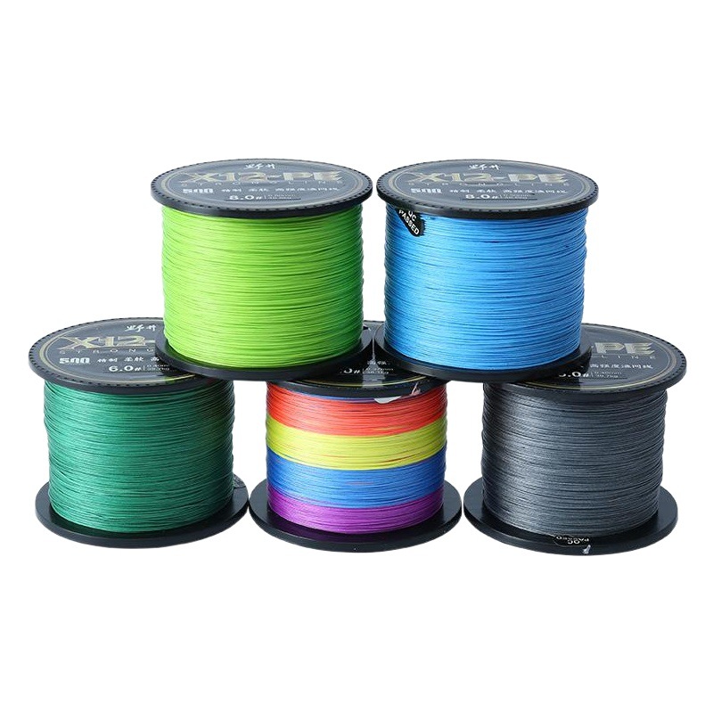 Ishii Fishing Line 12 Braided Pe Line Sub 500m High Strength Strong Mohair Fishing Line Super Smooth Main Line Sub-Line