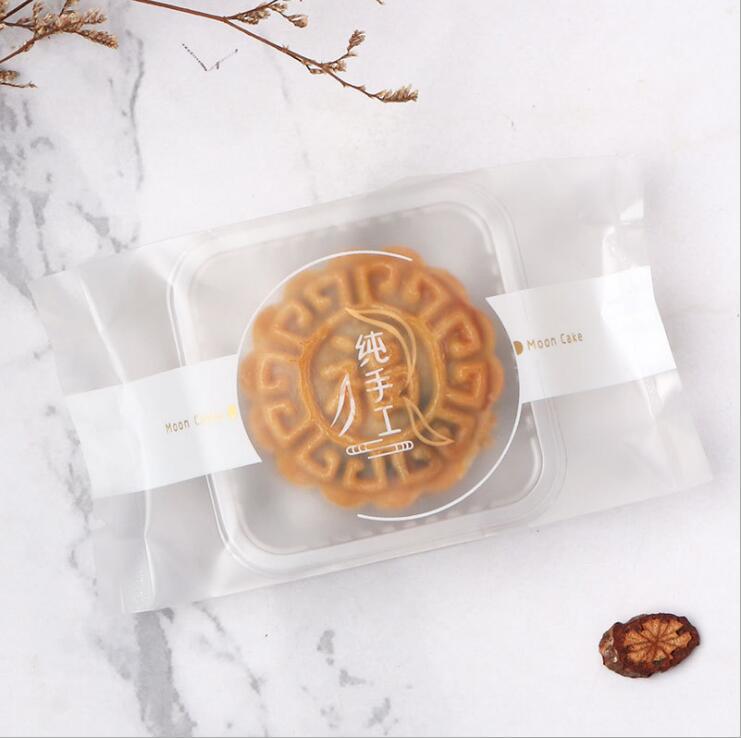2025 New Pure Handmade Mooncake Packaging Bag 50g 75g 100g Frosted Mid-Autumn Mooncake Machine-Sealed Bag 100 Pieces