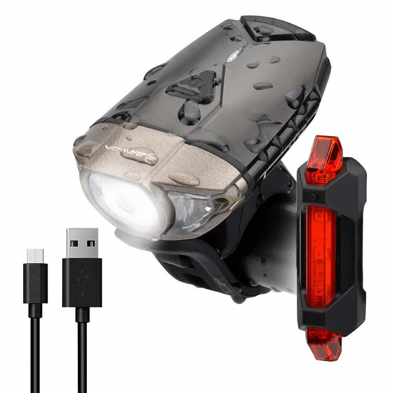 New 039 bicycle light USB charging headlight riding helmet light warning light tail light headlight set