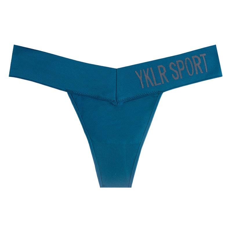 Sexy Underwear European and American Sexy Seamless Sports Fitness Letter Wide Waist Mid-Waist Briefs AliExpress Gongs