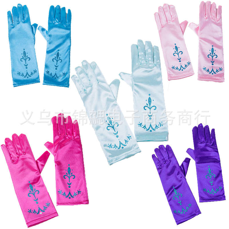 Aisha Princess Gloves Girls Cosplay Girls Show elsa Aisha Printed Children's Dress Gloves Wholesale