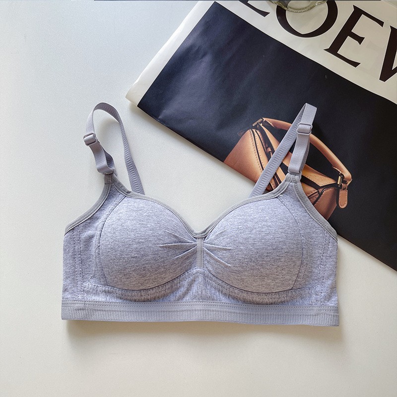 Picture of Japanese-style Seamless Underwear Women's Small Chest Gathered and Large One-piece Breast Collector Anti-sagging No-steel Ring Girls' Bra