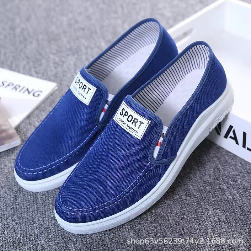 Old Beijing Cloth Shoes Men's Spring & Fall Low-Top Sneakers Flat-Heeled Breathable Casual Cloth Shoes Comfortable Denim Shoes