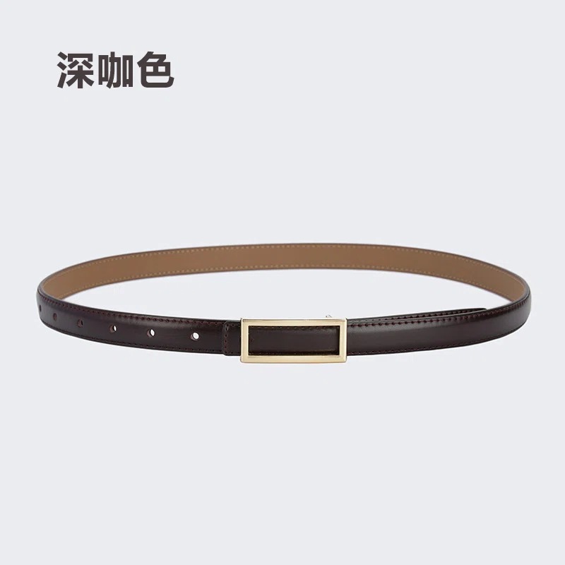 Picture of Belt Women's High-end Sense Belt Genuine Leather Summer Decorative Thin Belt Fashion All-match dress Suit Trendy Trouser Belt