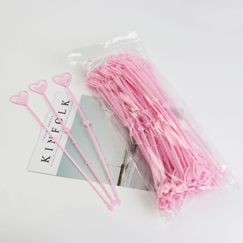 Picture of Heart-shaped flower insert short card holder flower fork flower shop supplies flower packaging materials wedding supplies wholesale
