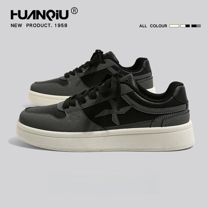 Universal Trendy Sneakers for Men 2024 Autumn Versatile Trendy Shoes Cross-Border Thick-Soled Men's Sports and Casual Shoes Wholesale