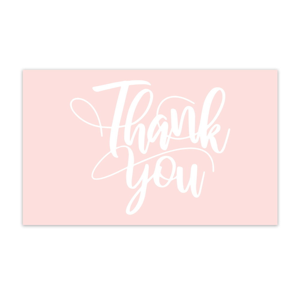 Picture of Amazon cross-border wholesale green leaf thank you card coated paper card thank you gift card pink packaging card