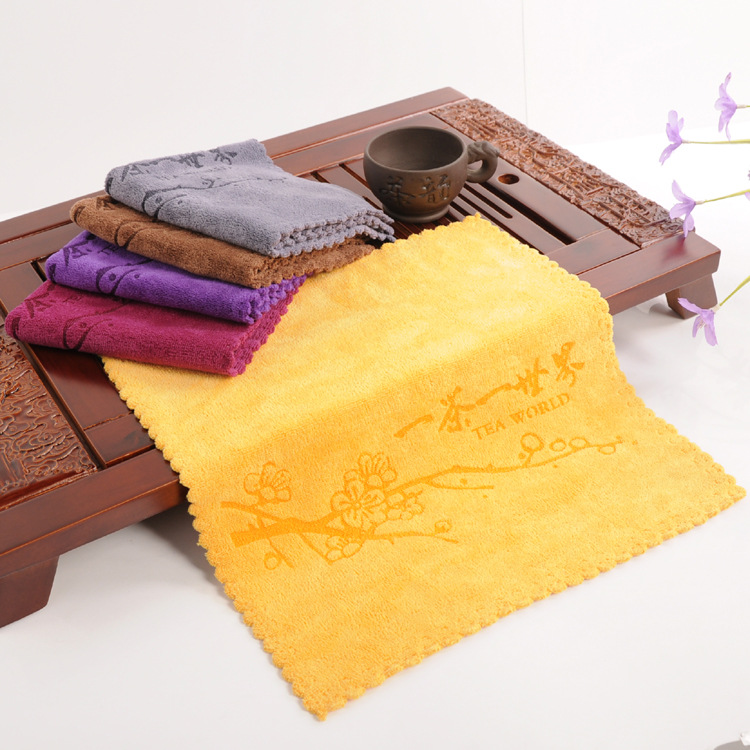 Picture of Tea Towel Thickened Absorbent Tea Towel Tea Table Rag Small Square Towel Kung Fu Tea Mat Pot Towel Independent Packaging Fixed Logo