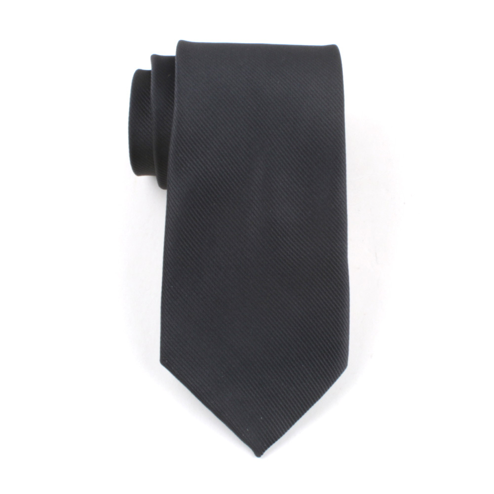 Picture of Men's tie cross-border polyester silk 8cm dress solid color fine thread jacquard collar pole spot wholesale one