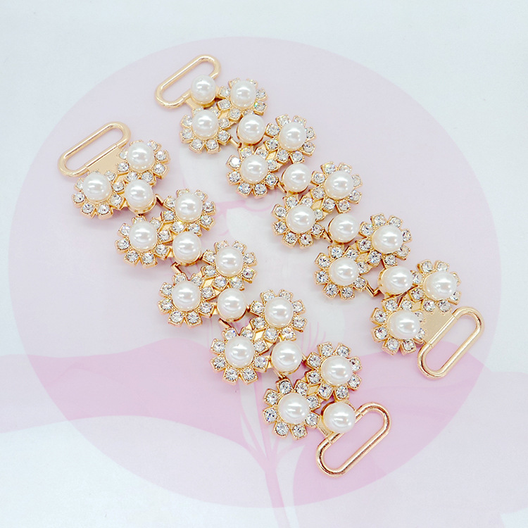 in stock bikini hardware diamond flower jewelry chain fun thong alloy pearl flower chain