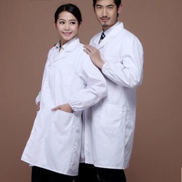 Picture of In-Stock Long-Sleeve and Short-Sleeve White Lab Coats, Thickened Version for Men and Women, Laboratory Physician Uniforms, Doctor White Coats, Thick