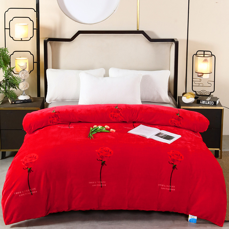 Picture of [2024 new milk velvet winter quilt] autumn and winter warm thick milk velvet winter quilt double-sided student dormitory bedding