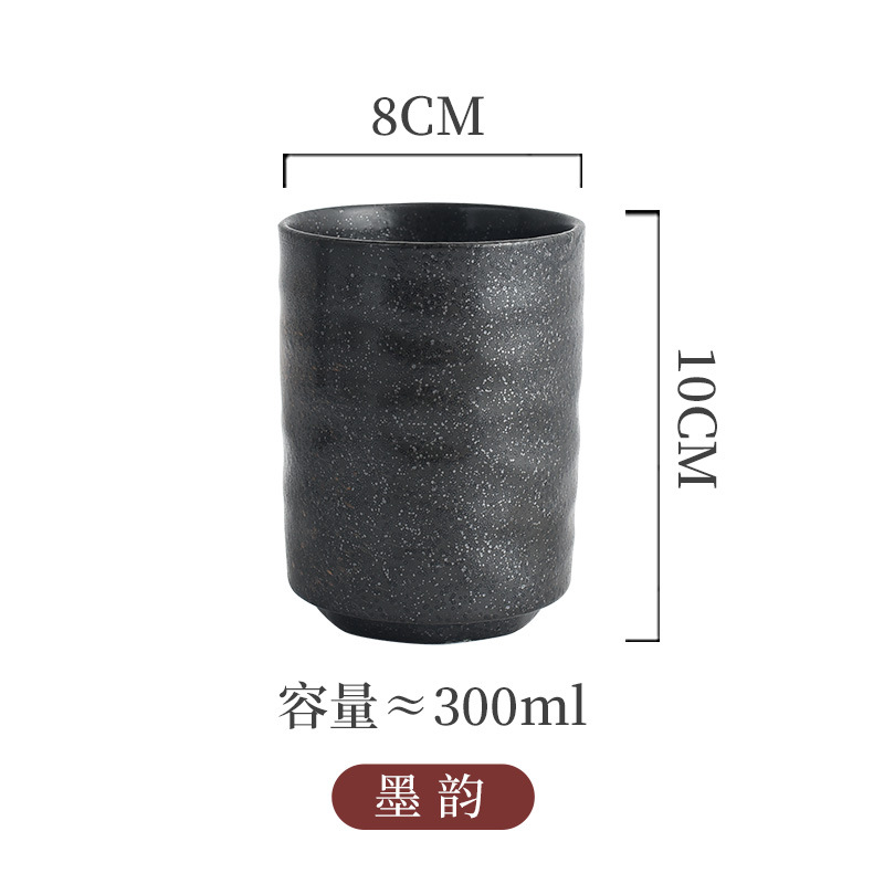 Picture of Japanese Style Creative Ceramic Vintage Tea Cup Sushi Cup Stoneware Straight Body Cup Stoneware Water Cup for Household Restaurant