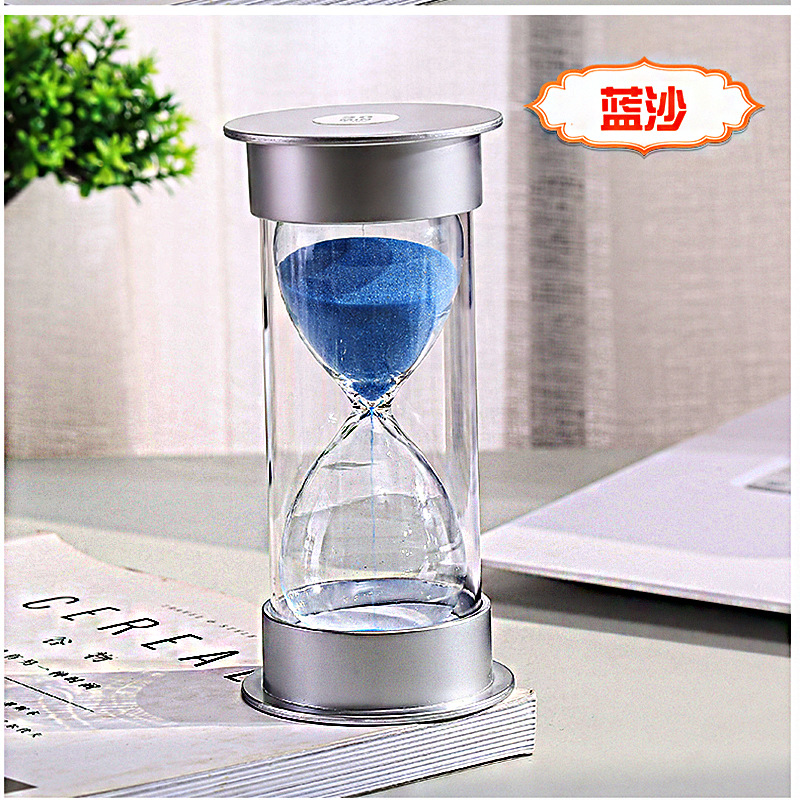 Picture of Silver anti-fall hourglass 10/20/30 minutes student supplies children's toys office gifts catering printing wholesale