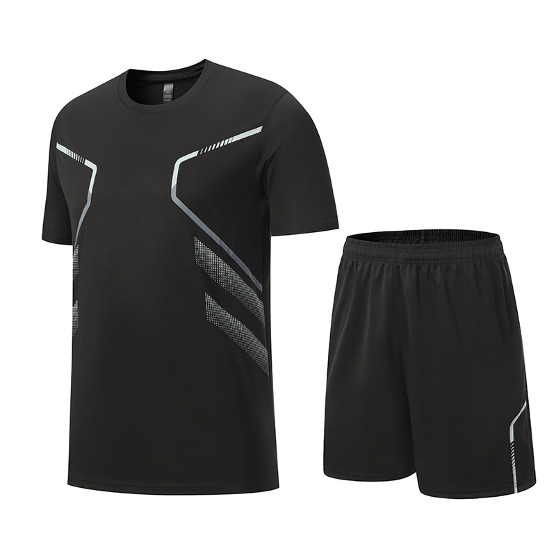 Picture of Quick-Drying Short-Sleeved Men's Ice-Feel Summer Sports Suit, Loose and Breathable Casual Versatile Fitness Sportswear