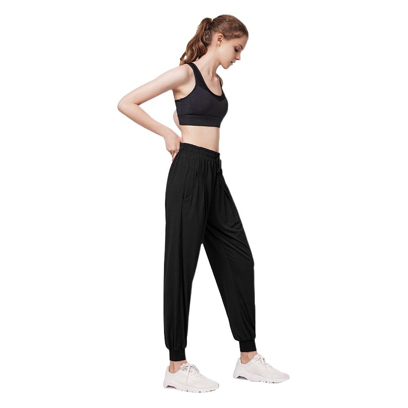 Ningbo Anjiu Sports Pants Women's Loose Trousers Running Yoga Fitness Pants Autumn Comfortable High Waist Yoga Pants
