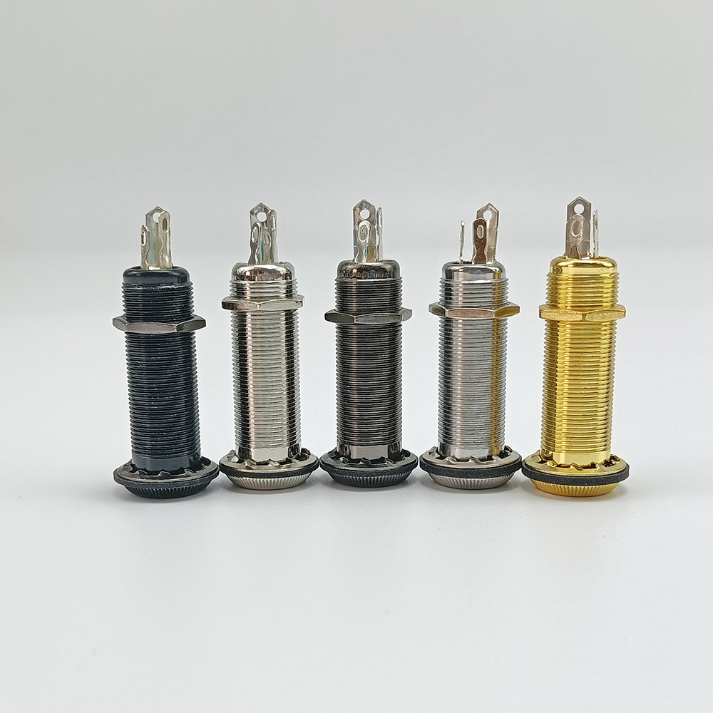 6.35 tube output copper 6305 socket bass electric guitar Jack strap buckle guitar Jack single/dual channel