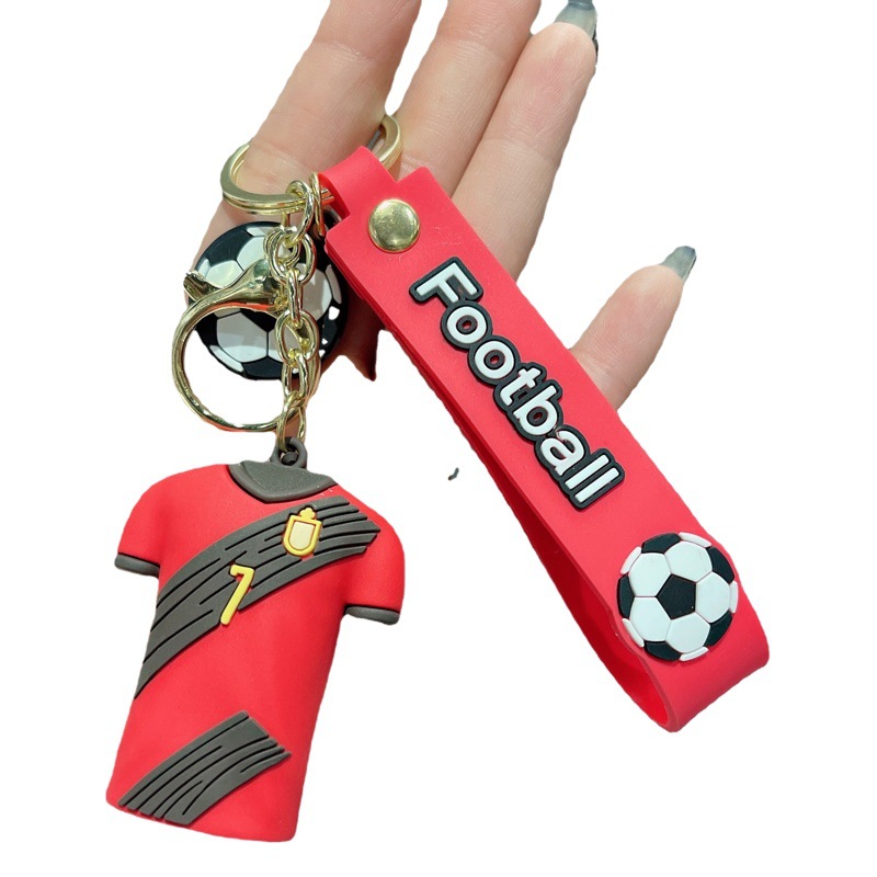 World Cup Football Jersey Keychain Pendant Souvenir Keychain Football Hanging Games Gift Wholesale
