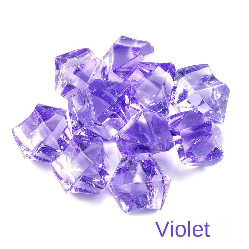 Picture of Cross-border 18*25mm plastic transparent crystal acrylic simulation crushed ice fish tank potted decoration