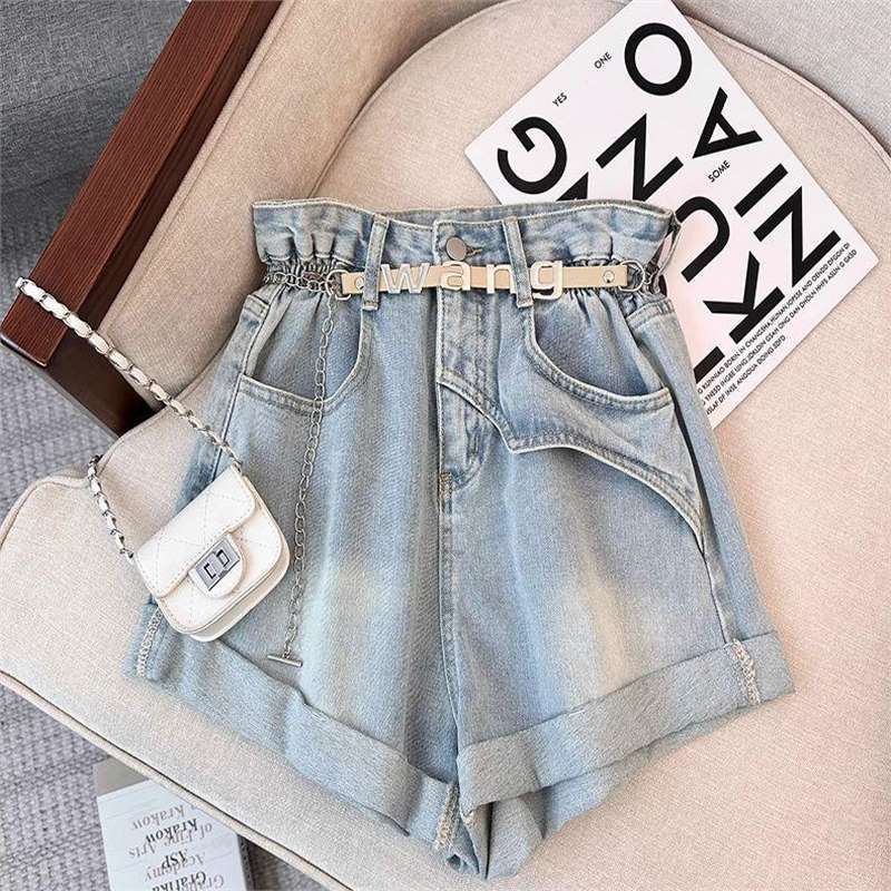 Workwear Denim Shorts Women's Summer Thin Trendy Brand Casual Super Shorts Boys Loose plus size Jeans Women