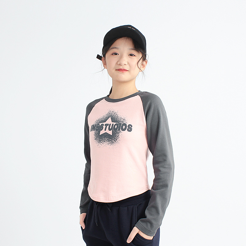 Picture of Spring and autumn Korean version of the new girls long sleeve T-shirt big children's Joker short warm jacket children's base shirt wholesale