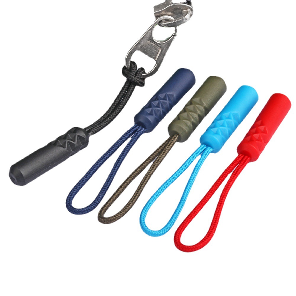 【17】Cylindrical Head Slider Clothing Plastic Zipper Slider Pull Bag Zipper Pull Tail Rope Zipper Piece