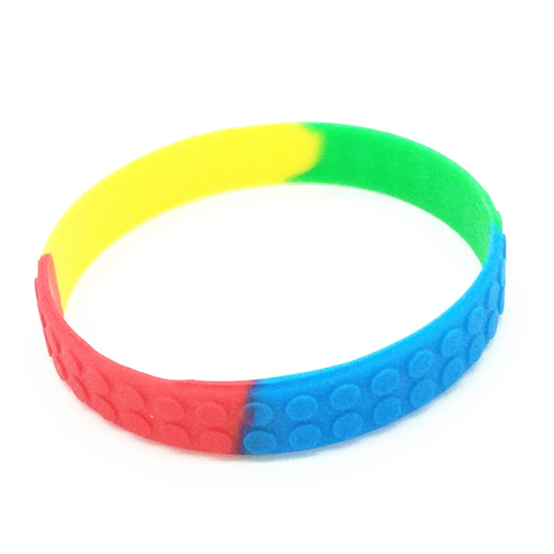 Picture of building block silicone bracelet wristband