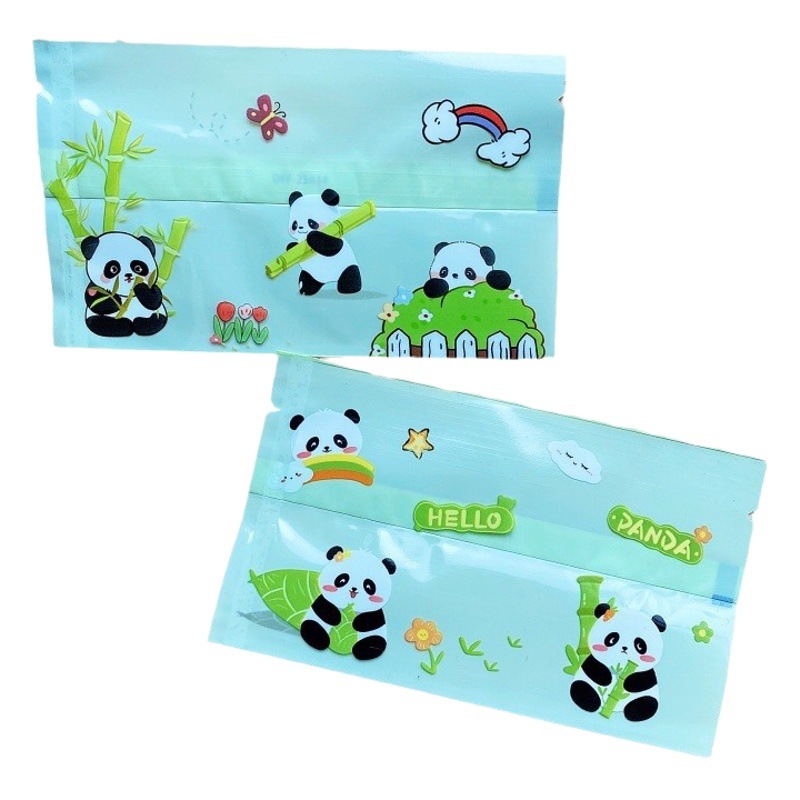Panda style boat-type glutinous rice cake packaging bag pineapple crisp green bean cake machine seal baking bag Lollipop Bag 100 pcs