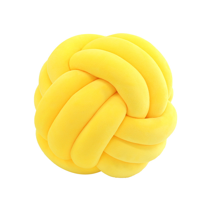 Picture of Ins Popular Three-Strand Rope Knotted Round Ball Home Fabric Creative Hand-Woven Decorative Pillow Cushion Lumbar Cushion