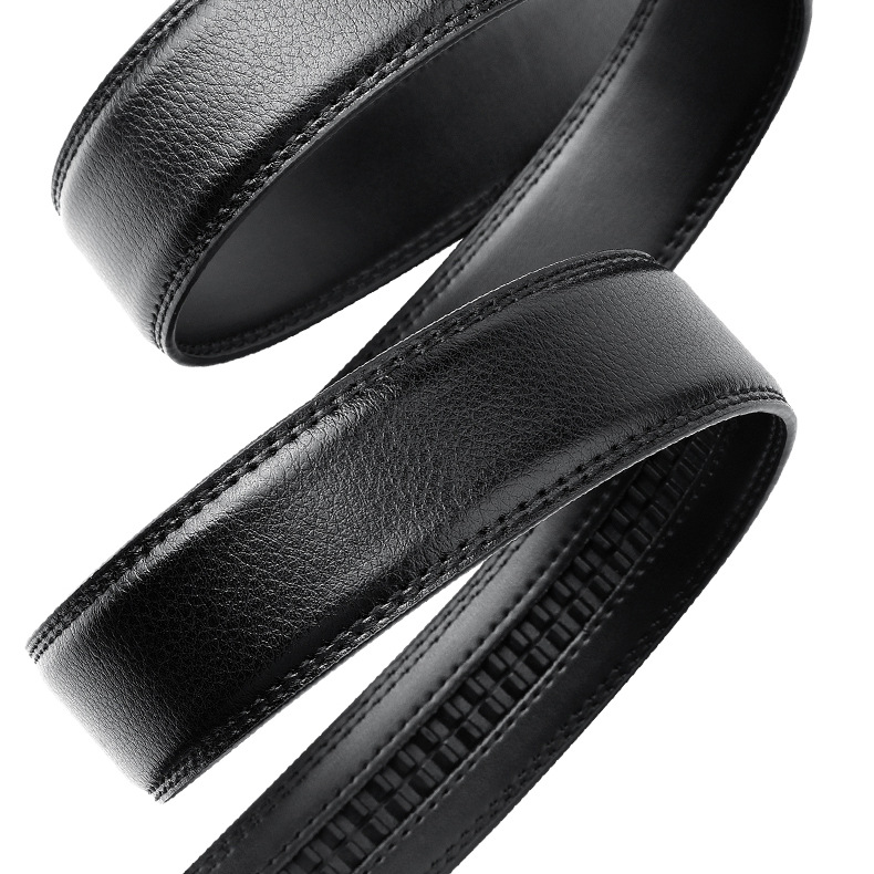 Picture of Men's belt with automatic buckle headless belt body imitation leather scratch-resistant automatic buckle belt 3.6CM wide manufacturer batch