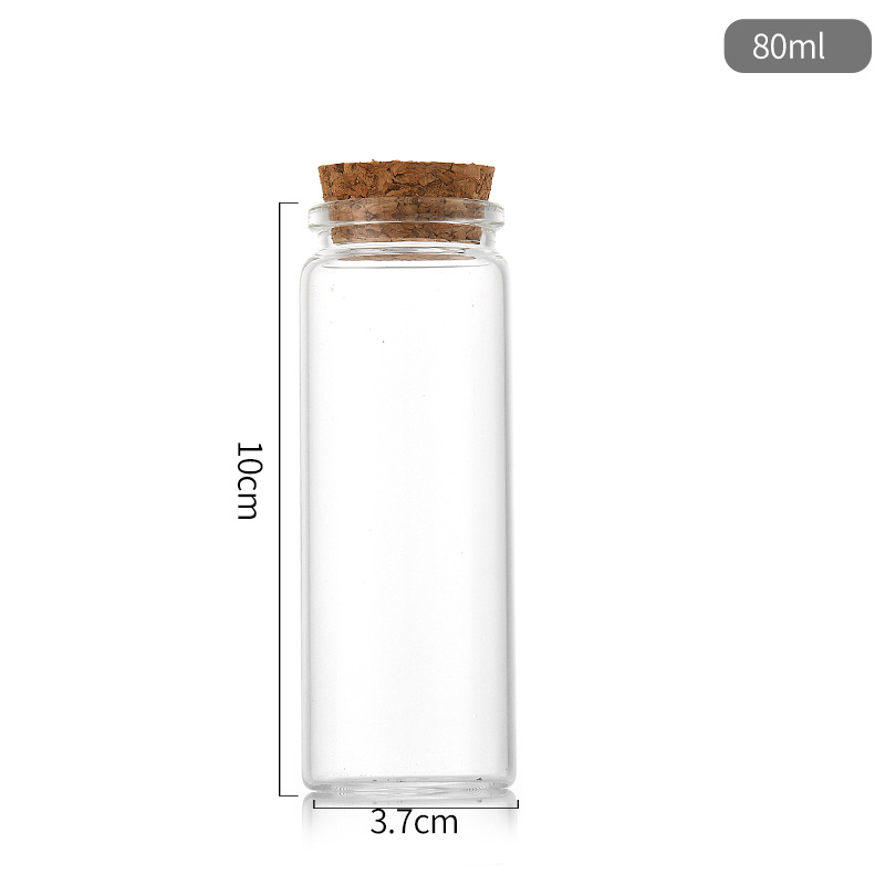 Picture of 37mm Screw Cap Cork Drift Bottle Transparent Candy Empty Bottle Test Tube Bottle Tea Flower Tea Packaging Bottle Succulent Planting Bottle