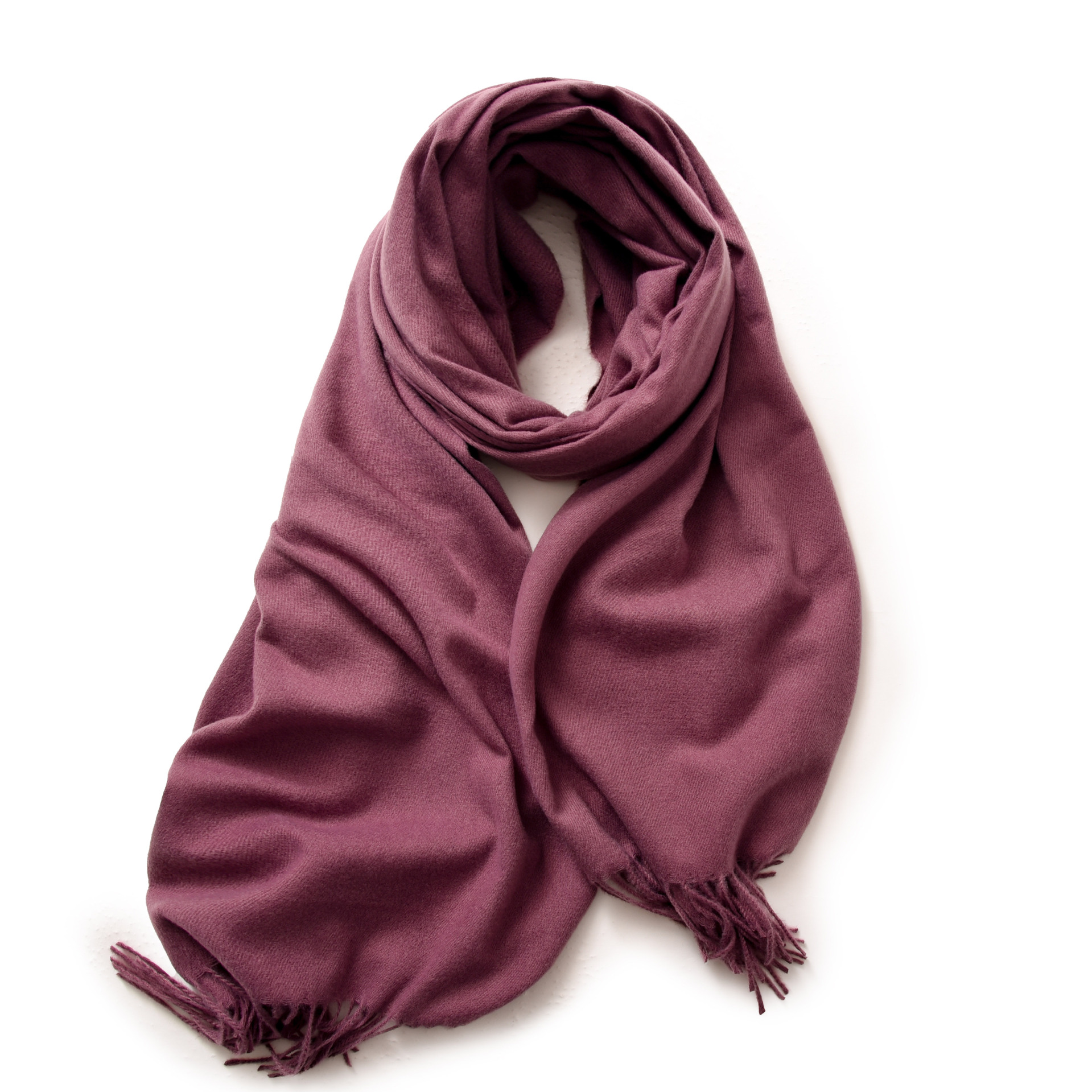 Picture of 2025 Red Scarf Women's Winter Cashmere Solid Color Scarf Shawl High-grade Warm Korean Style Tassel Scarf Men's All-match Scarf