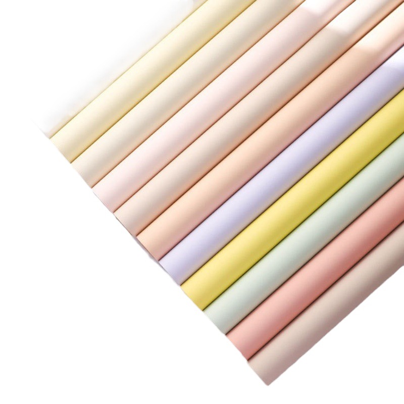 Zhuo fiber 7.5 silk morning mist opp matte film roll wrapping paper thickened waterproof solid color floral flower wrapping paper