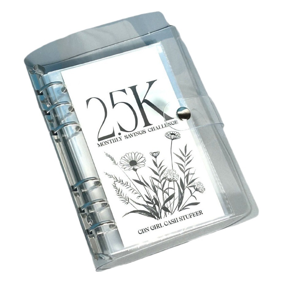 Cross-border vertical saving book six-hole iron clip storage book single grid card book album PVC loose-leaf book small card book