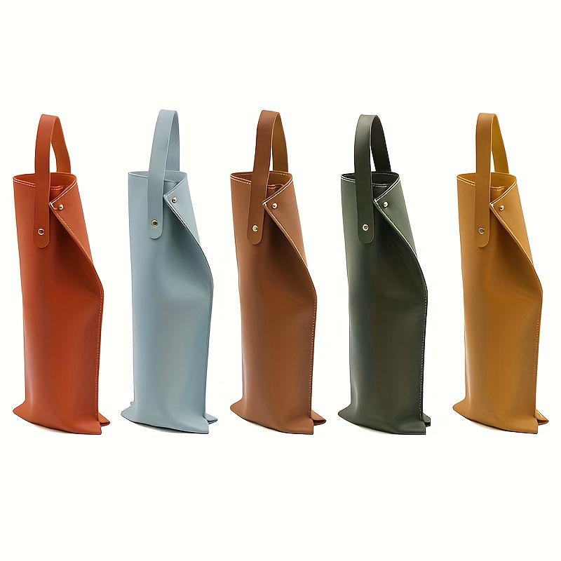 Leather Wine Packaging Bag Leather Wine Tote Bag Carrier Fashion Wine Bottle Protection Bag Gift Wine Bag