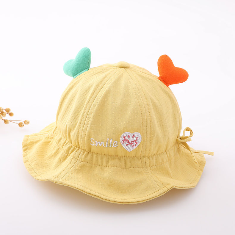 Picture of Baby Fisherman Hat Spring & Fall Thin Adjustable Baby Girl Hat Spring and Summer Princess Cute Boy Sun Hat