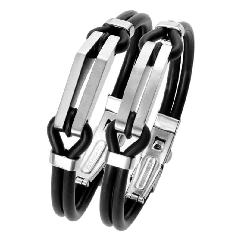 Couple bracelet a man and a woman lettering personality AliExpress jewelry small gift new Chinese stainless steel silicone jewelry