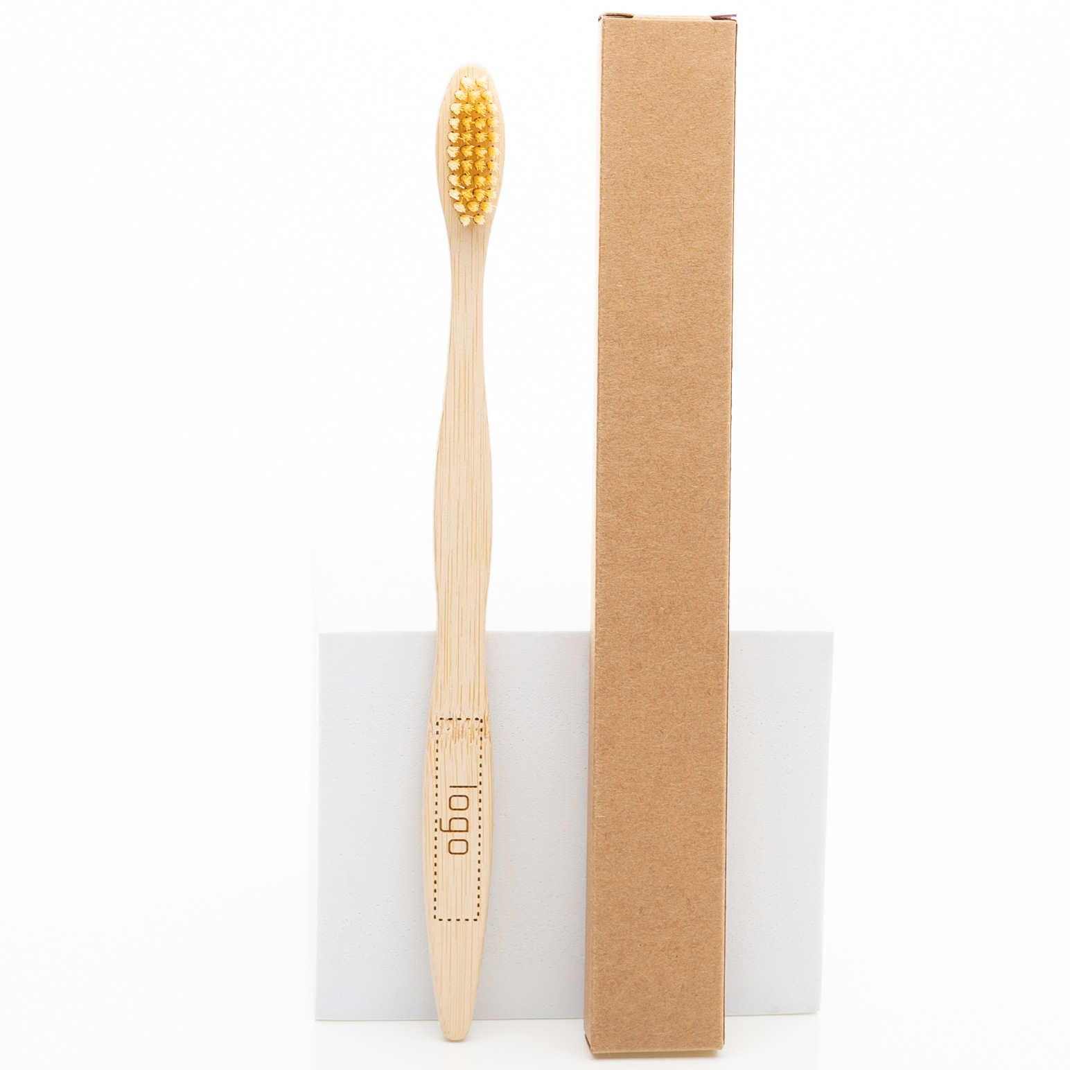 Picture of Hotel Disposable Bamboo Toothbrushes, Multi-Color Soft and Hard Bristles, Biodegradable Bamboo Toothbrushes, Customizable with Logo, Set Packaging