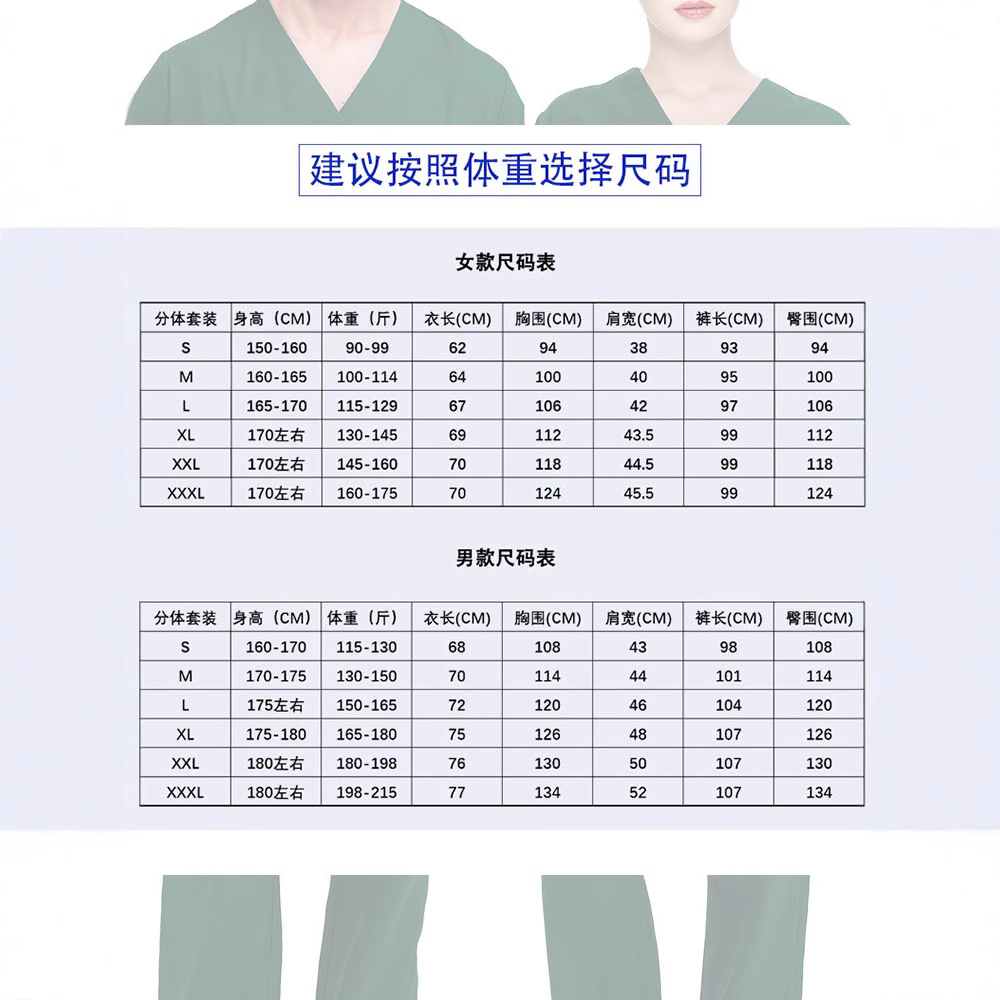 Picture of Hand Washing Clothes, Short-Sleeved Men's and Women's Doctor Clothes, Pure Cotton Surgical Clothes, Oral Beauty Work Clothes, Long-Sleeved Suits