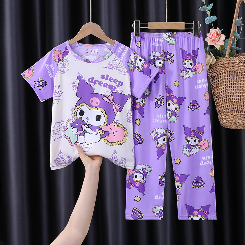 Picture of New Spring and Summer suit Cartoon Short-sleeved Trousers for Boys and Girls Zhongdai Children's Stetzai Pajamas Home Clothes Cross-border Wholesale