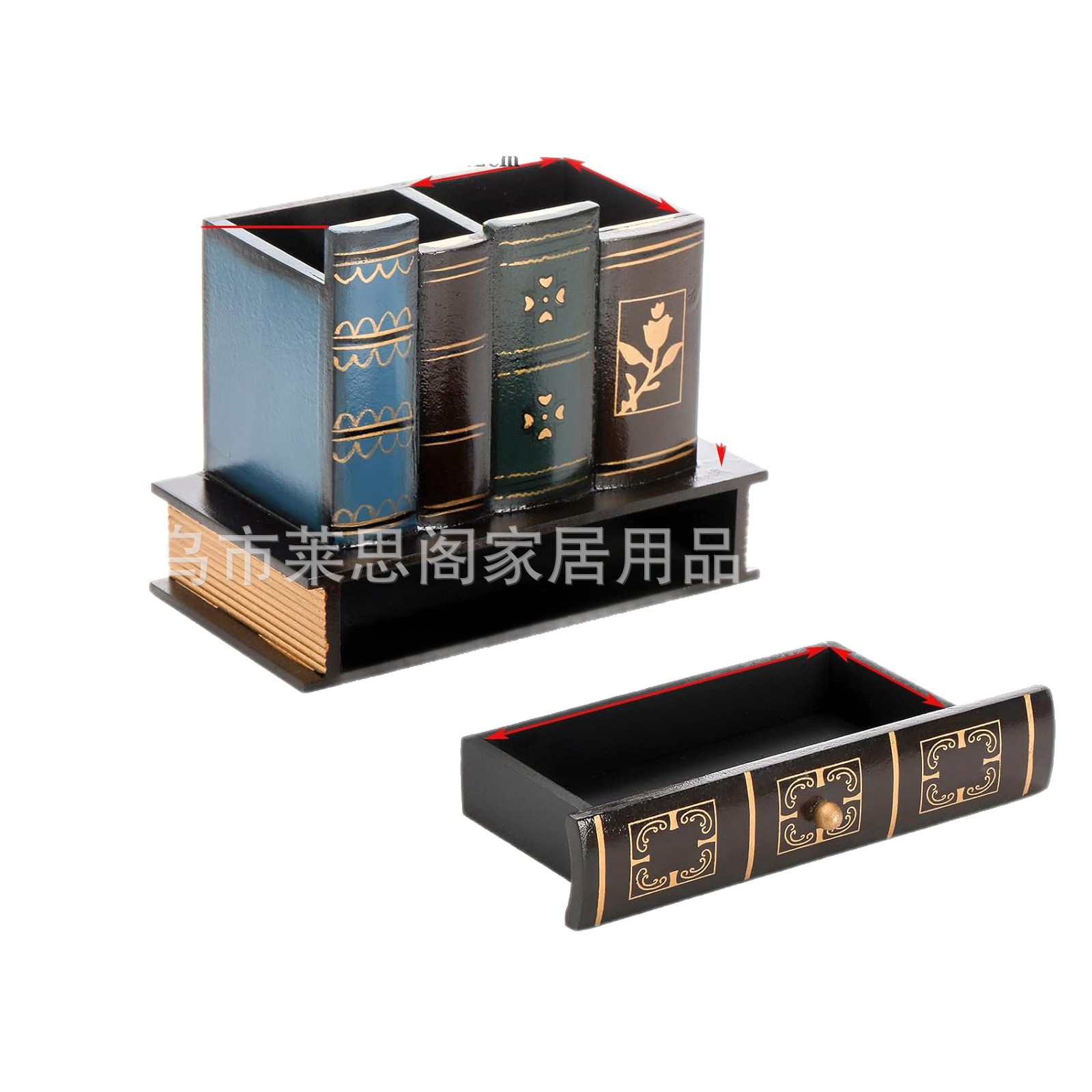 Picture of Cross-border Retro Personalized Pen Holder European-style Creative Storage Box Office Desktop Decorations Ornaments Crafts Gifts