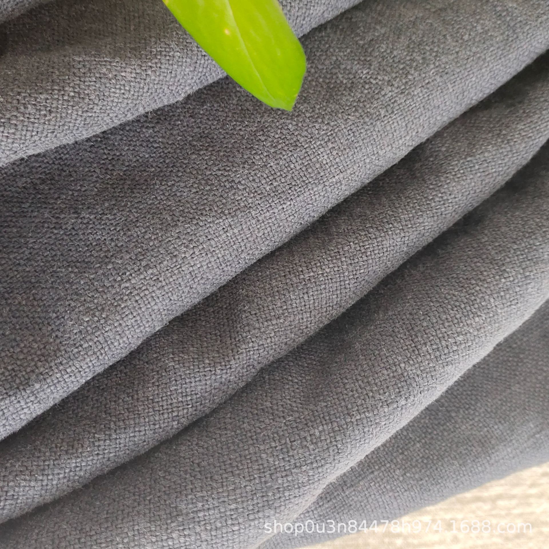 Picture of Pure Linen Sofa Textured Fabric Enzyme Washing Coating Dyeing Thick 500GSM Above Pure Linen