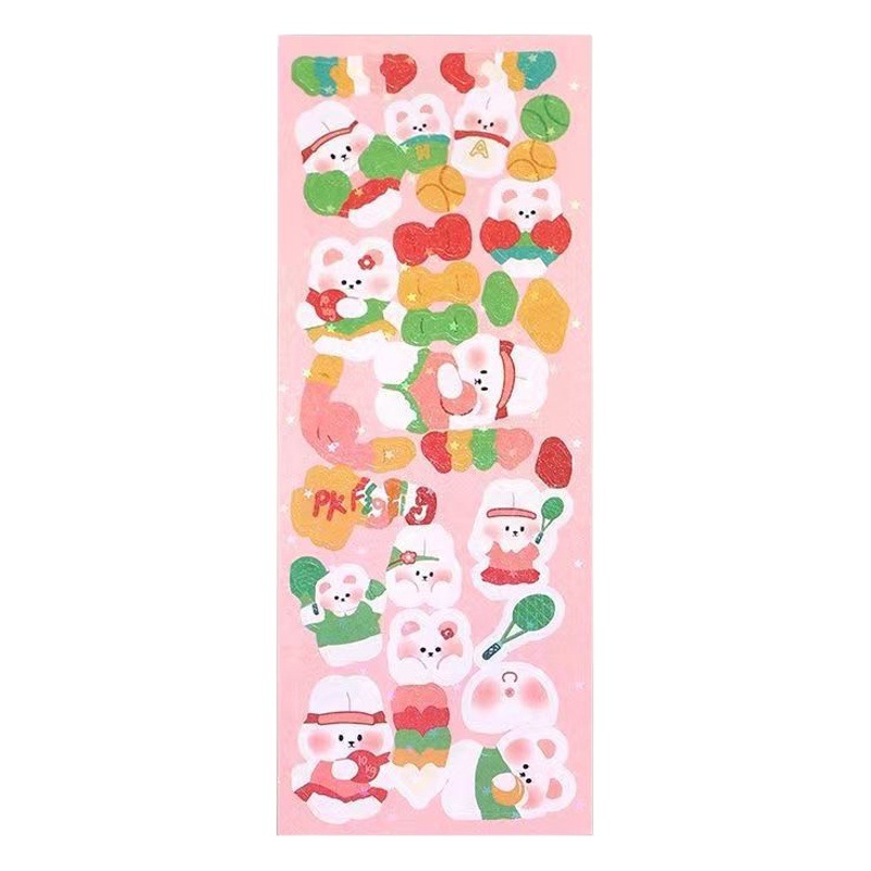 100 non-repeated goo card stickers laser stickers student DIY cute girl hand account free with new wholesale